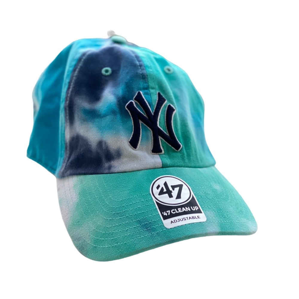 New York Yankees 47 Blue Teal Tie Dye Baseball Cap - Picture 9 of 14